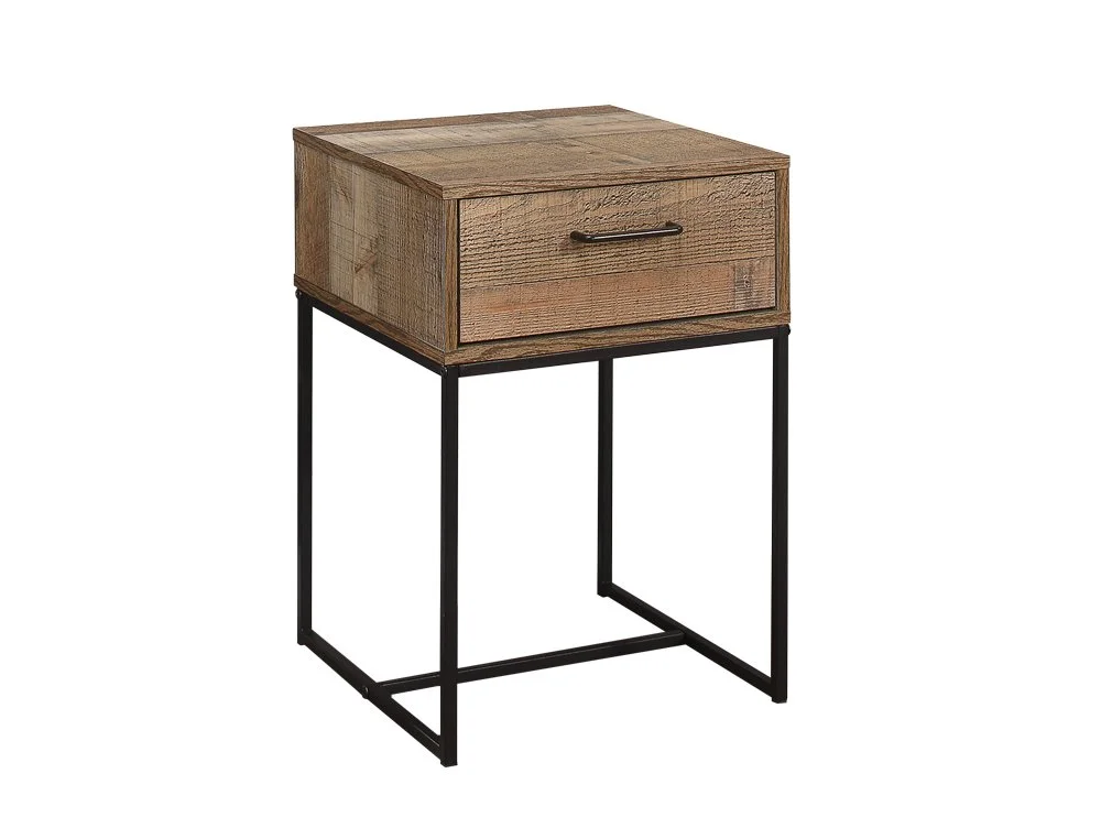 Birlea Furniture & Beds Birlea Urban Rustic 1 Drawer Small Narrow Bedside Table