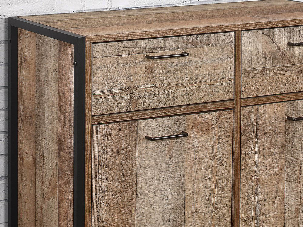 Birlea Birlea Urban Rustic 2 Door 2 Drawer Sideboard (Flat Packed)