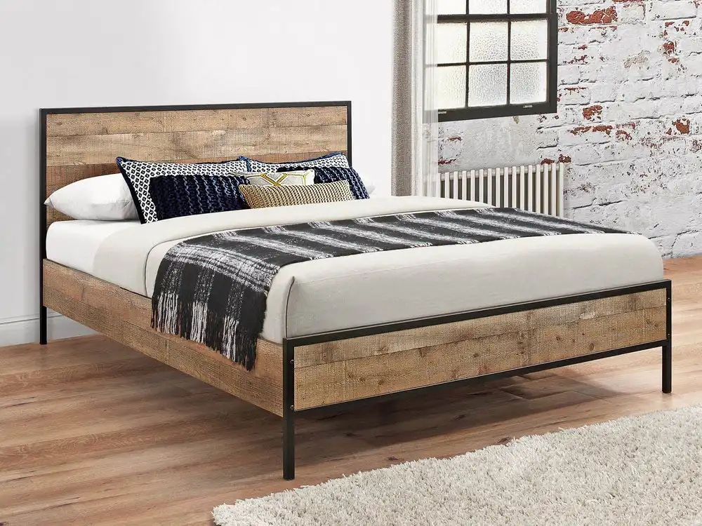 Birlea Furniture & Beds Birlea Urban Rustic 4ft6 Wooden Double Bed Frame