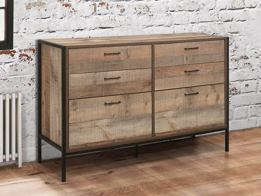 Birlea Birlea Urban Rustic 6 Drawer Chest of Drawers (Flat Packed)