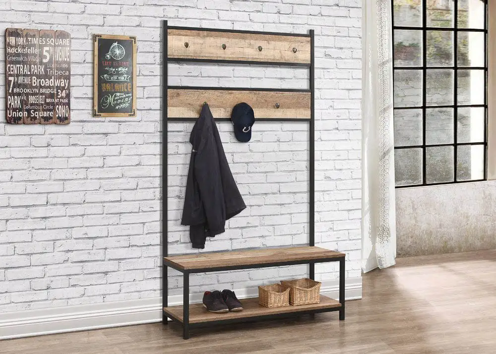 Birlea Furniture & Beds Birlea Urban Rustic Coat Rack and Bench