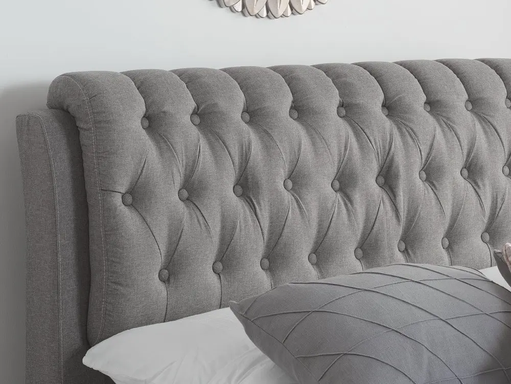 Birlea Birlea Valentino Grey Fabric 2 Drawer Storage Bed Frame