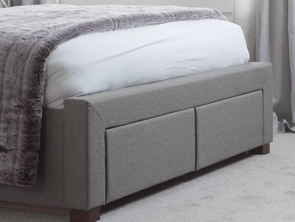 Birlea Birlea Valentino Grey Fabric 2 Drawer Storage Bed Frame