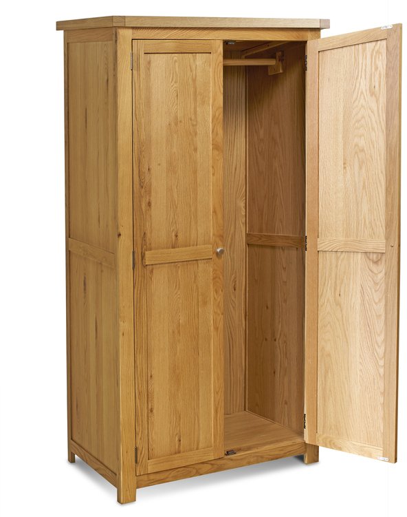 Birlea Birlea Woburn 2 Door Oak Wooden Double Wardrobe (Flat Packed)
