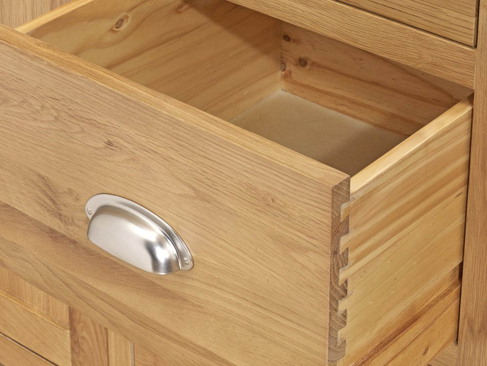 Birlea Birlea Woburn 3 Door 2 Drawer Oak Wooden Triple Wardrobe (Flat Packed)