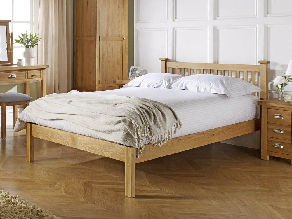 Birlea Furniture & Beds Birlea Woburn 4ft6 Double Oak Wooden Bed Frame