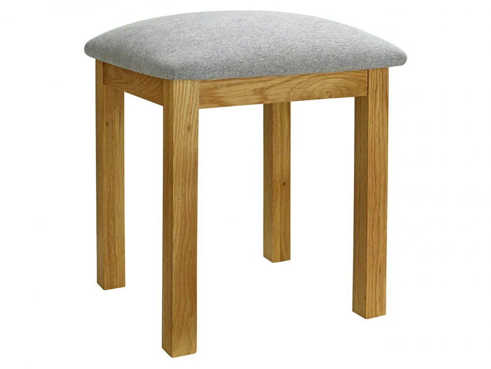 Birlea Furniture & Beds Birlea Woburn Oak Wooden Dressing Table Stool (Assembled)