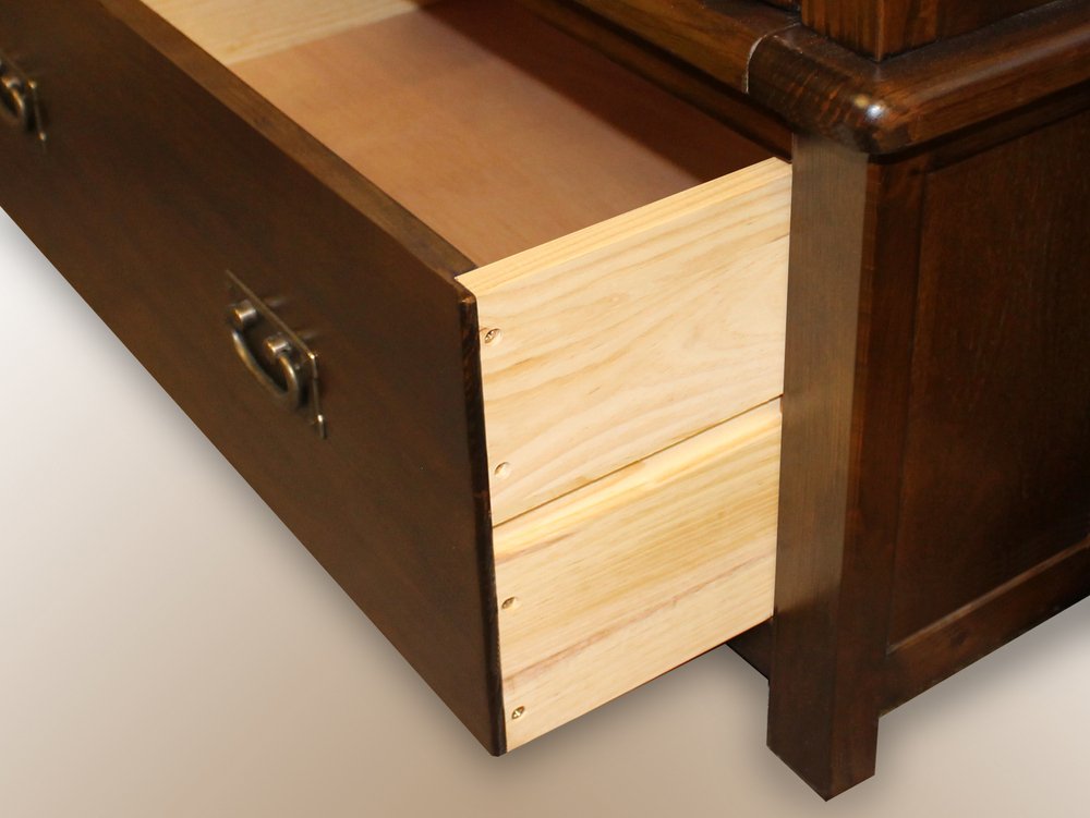 Core Products Core Boston 2 Door 1 Drawer Dark Antique Pine Wooden Double Wardrobe (Flat Packed)