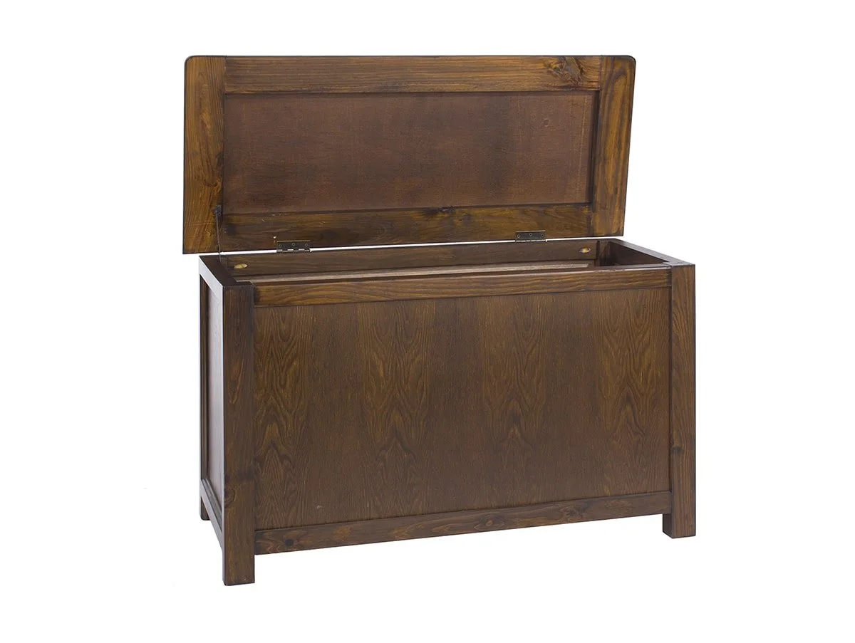 Core Core Boston Dark Antique Pine Wooden Blanket Box