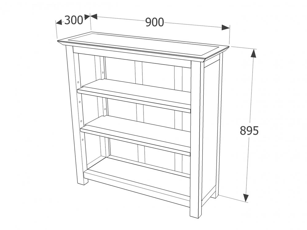 Core Products Core Boston Dark Lacquered Low Bookcase (Flat Packed)