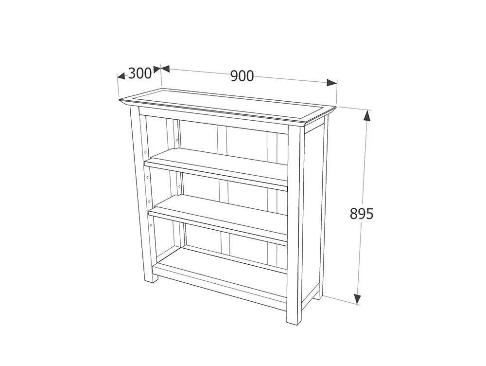 Core Core Boston Dark Lacquered Low Bookcase
