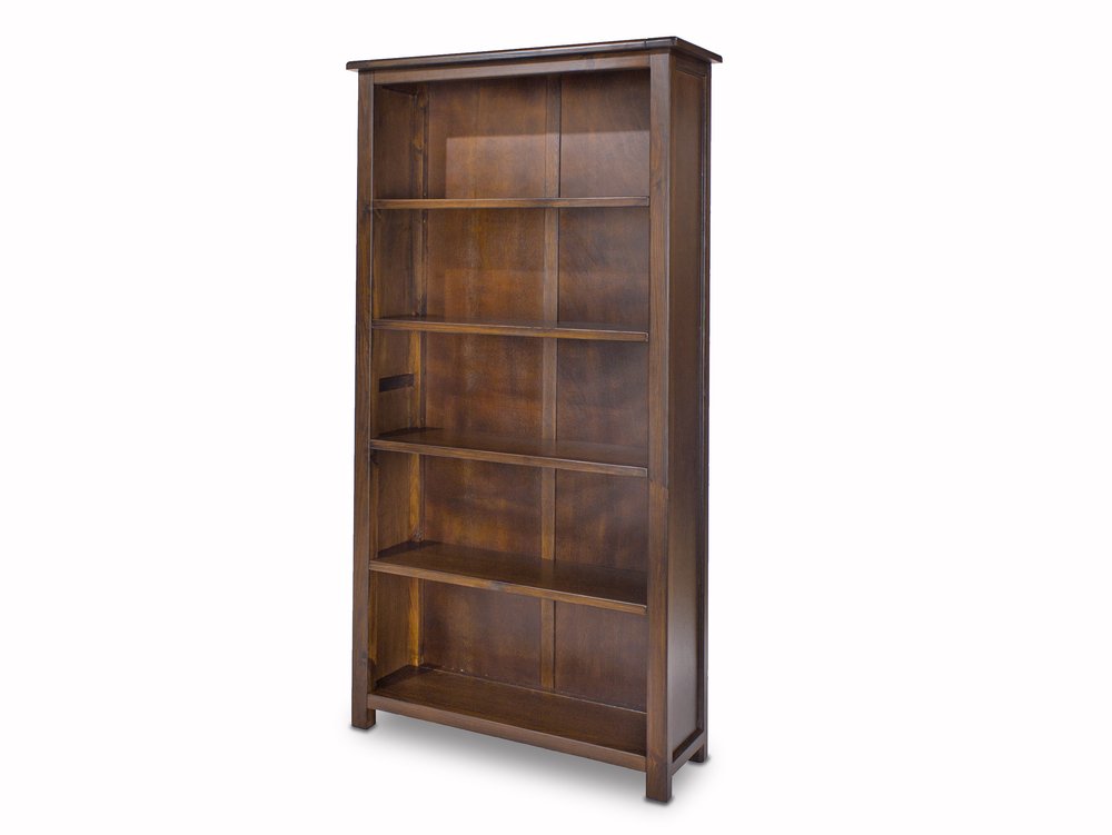 Core Products Core Boston Dark Antique Pine Wooden Tall Bookcase (Flat Packed)