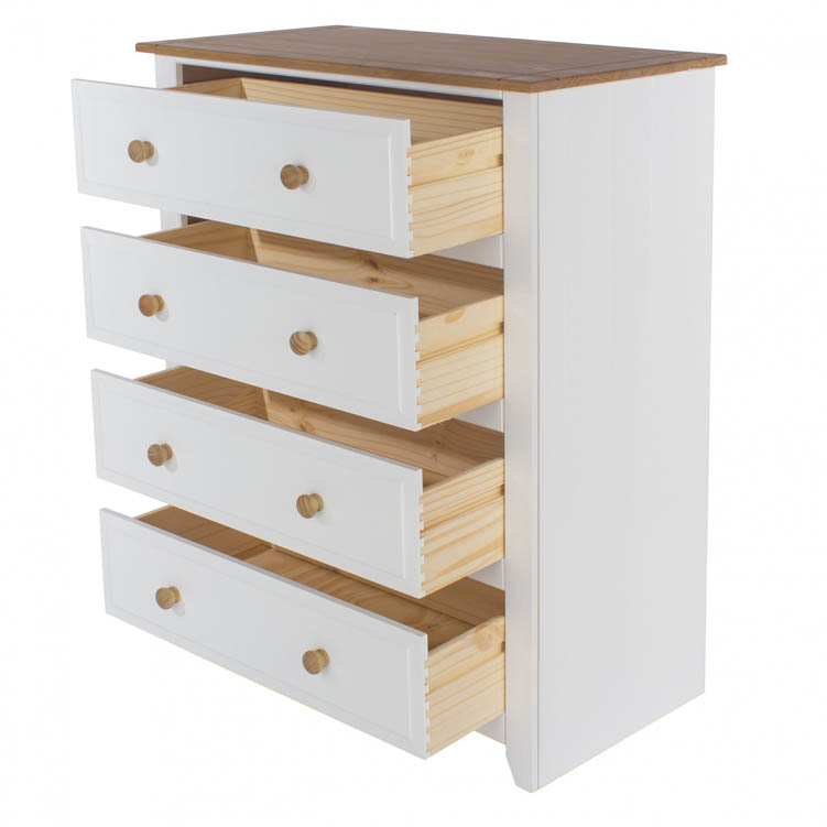 Core Products Core Capri White 4 Drawer Chest of Drawers (Flat Packed)