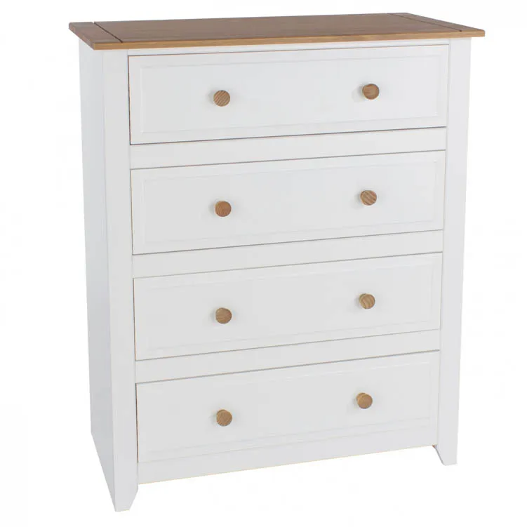 Core Core Capri White 4 Drawer Chest of Drawers