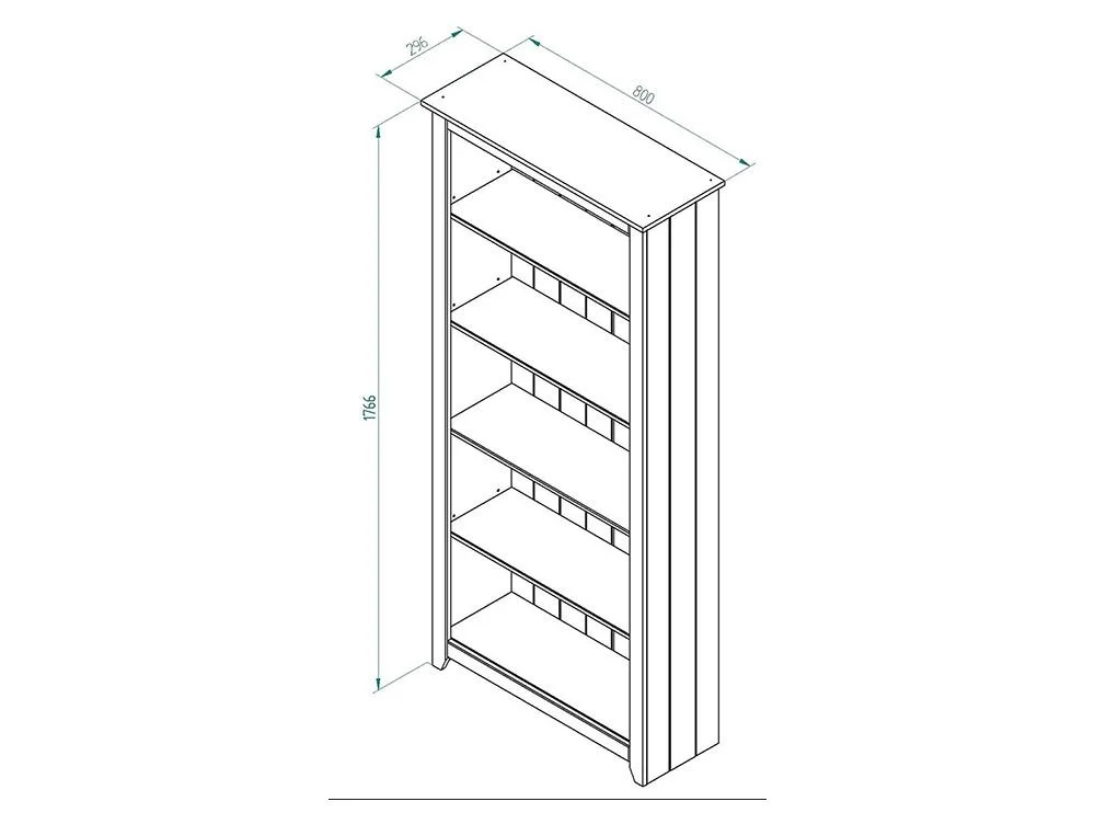 Core Core Capri White Tall Bookcase