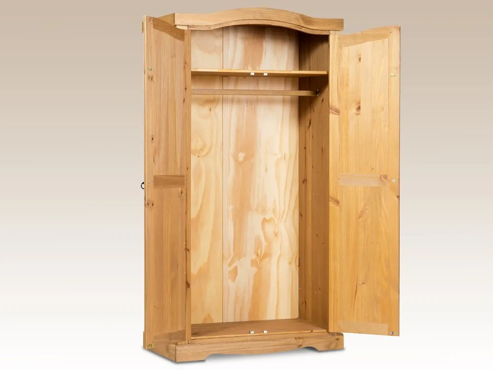 Core Core Corona 2 Door Pine Wooden Double Wardrobe