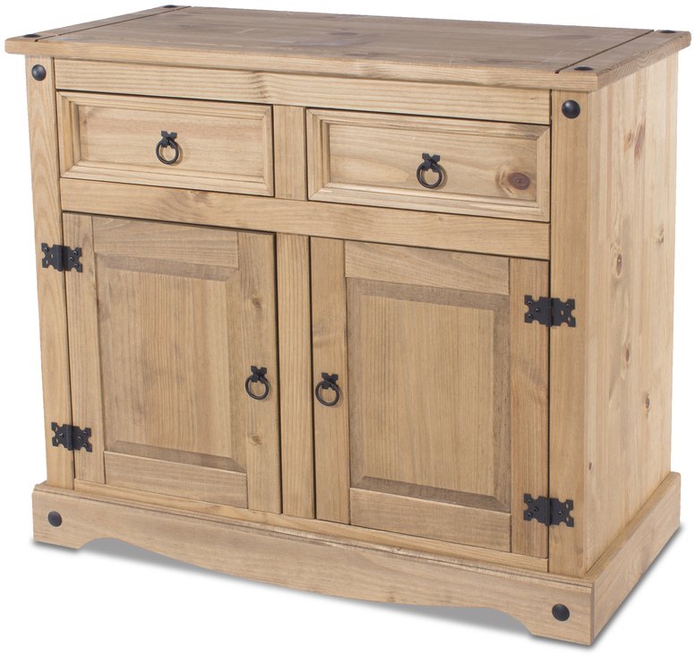 Core Products Core Corona Pine 2 Door 2 Drawer Wooden Sideboard (Flat Packed)