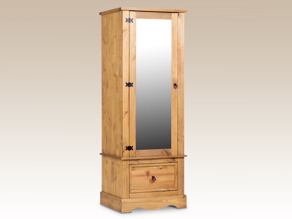 Core Products Core Corona Pine Wooden Armoire with Mirrored Door (Flat Packed)
