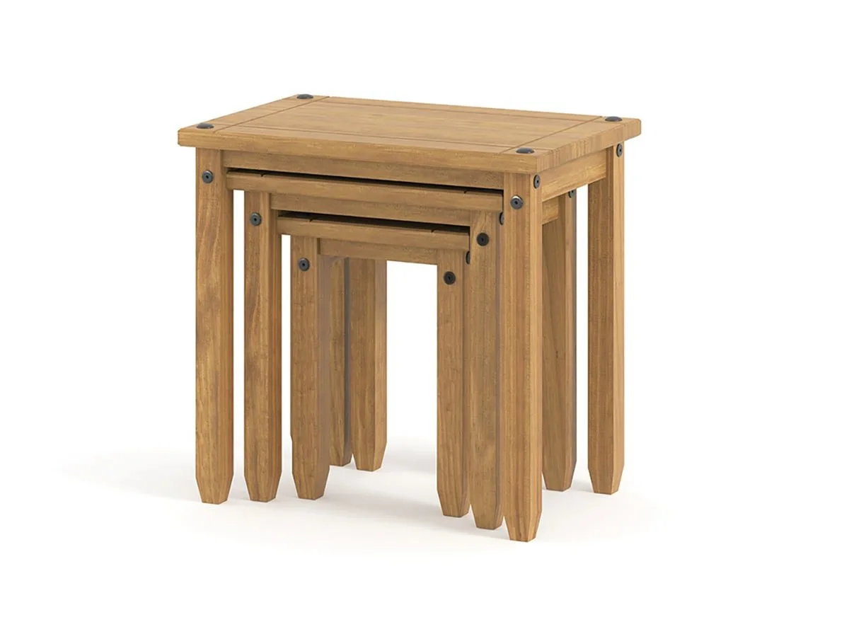 Core Core Corona Pine Wooden Nest of Tables