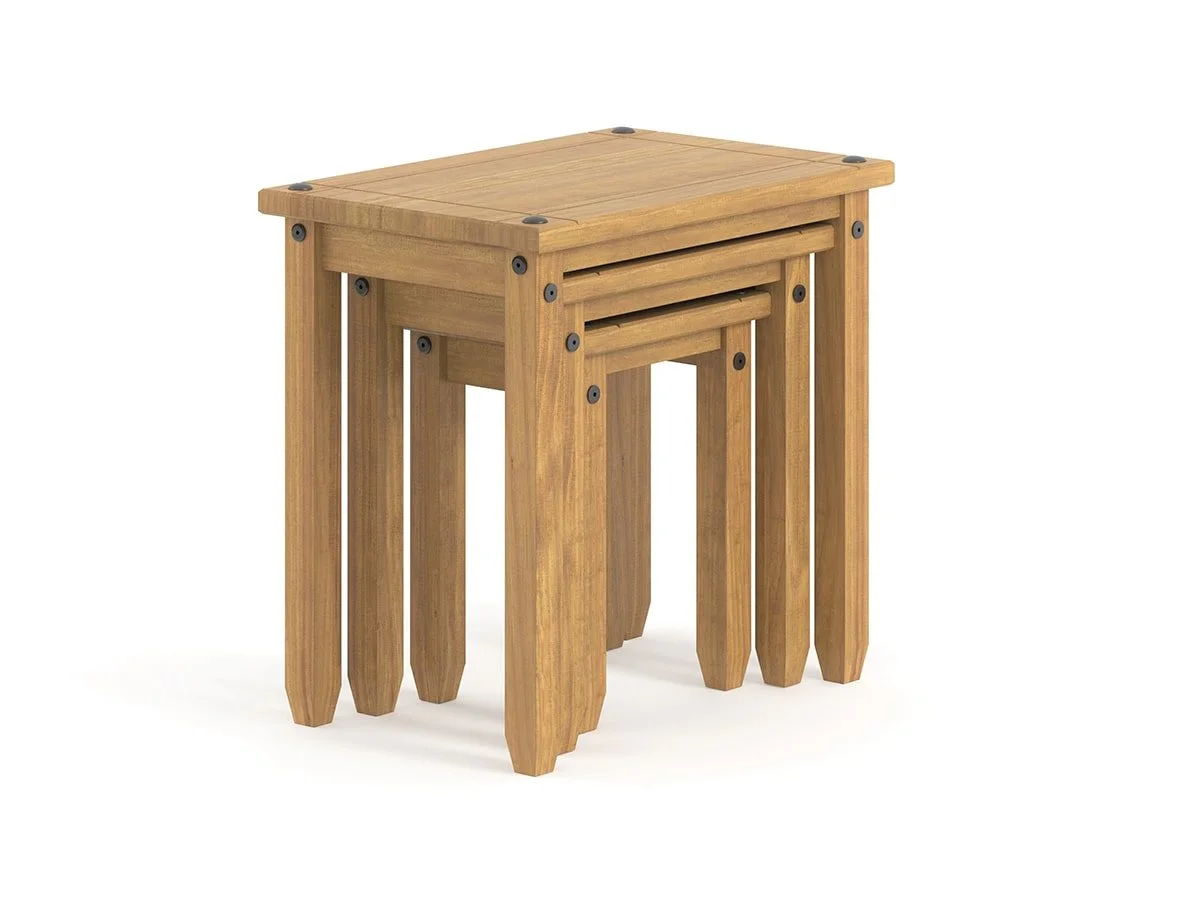 Core Core Corona Pine Wooden Nest of Tables
