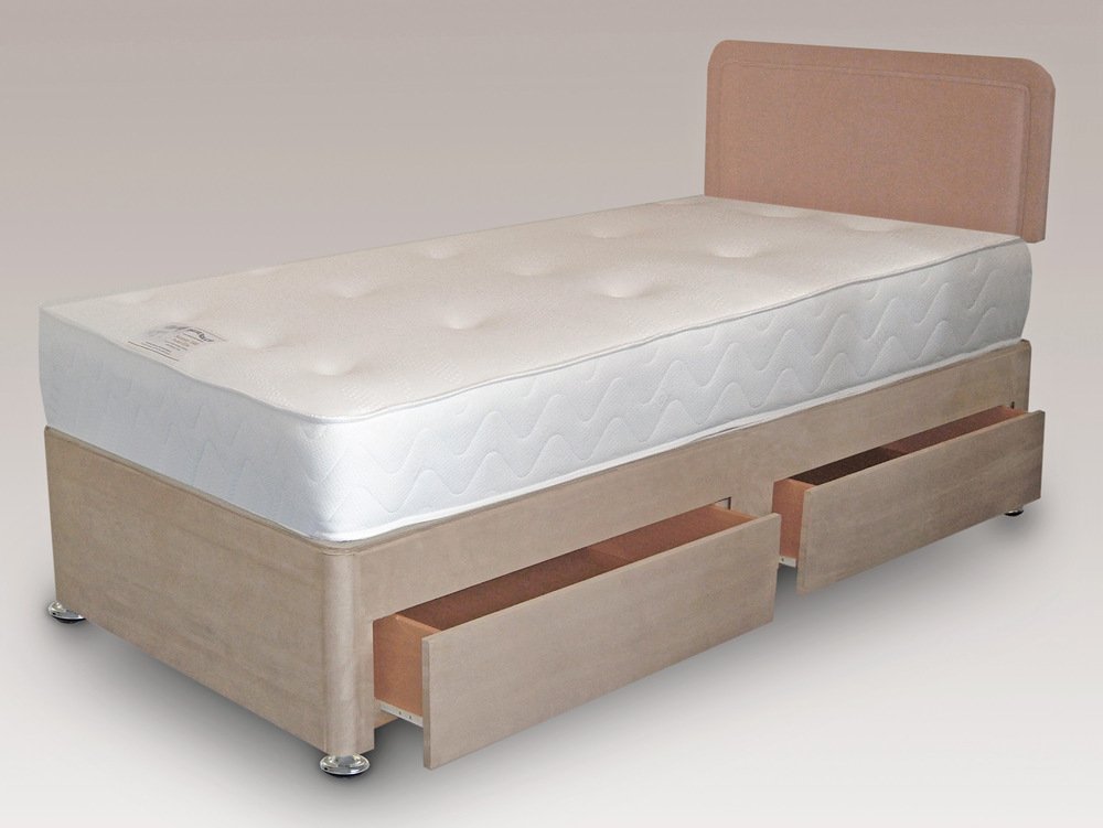 Deluxe Deluxe Memory Elite Pocket 1000 2ft6 Small Single Mattress with Divan Base