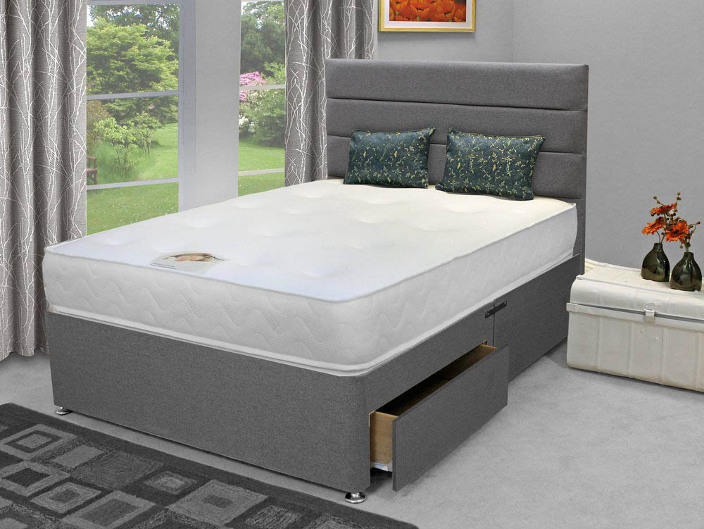 Deluxe Deluxe Memory Elite Pocket 1000 4ft Small Double Mattress with Divan Base