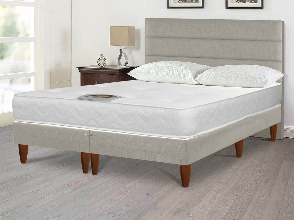 Deluxe Deluxe Memory Elite Pocket 1000 6ft Super King Size Mattress with Divan Base on Legs