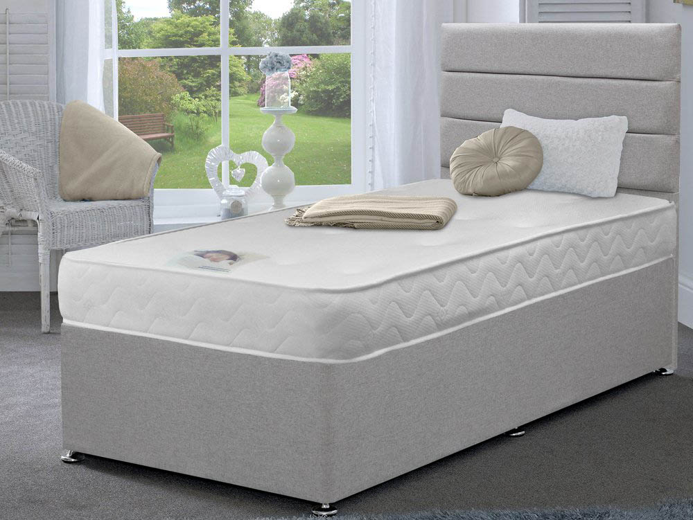 Deluxe Deluxe Memory Flex Medium 2ft6 Small Single Mattress with Divan Base