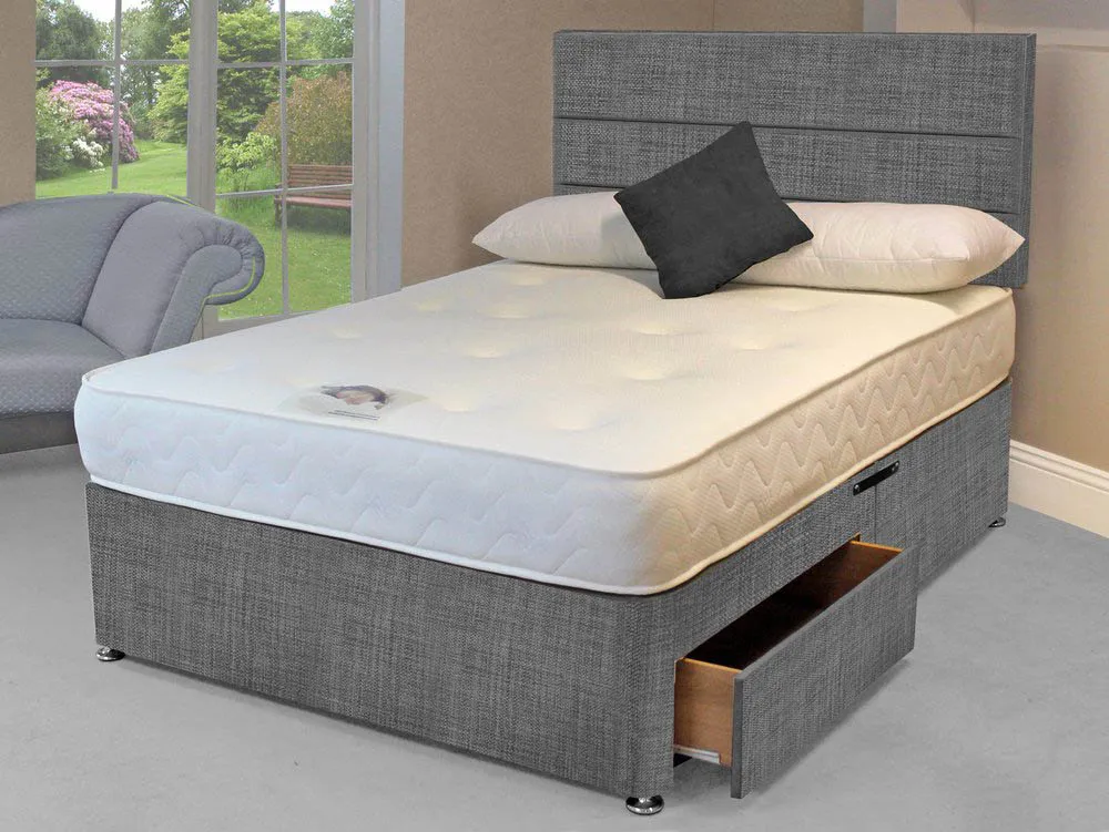 Deluxe Deluxe Memory Flex Medium 4ft Small Double Divan Bed