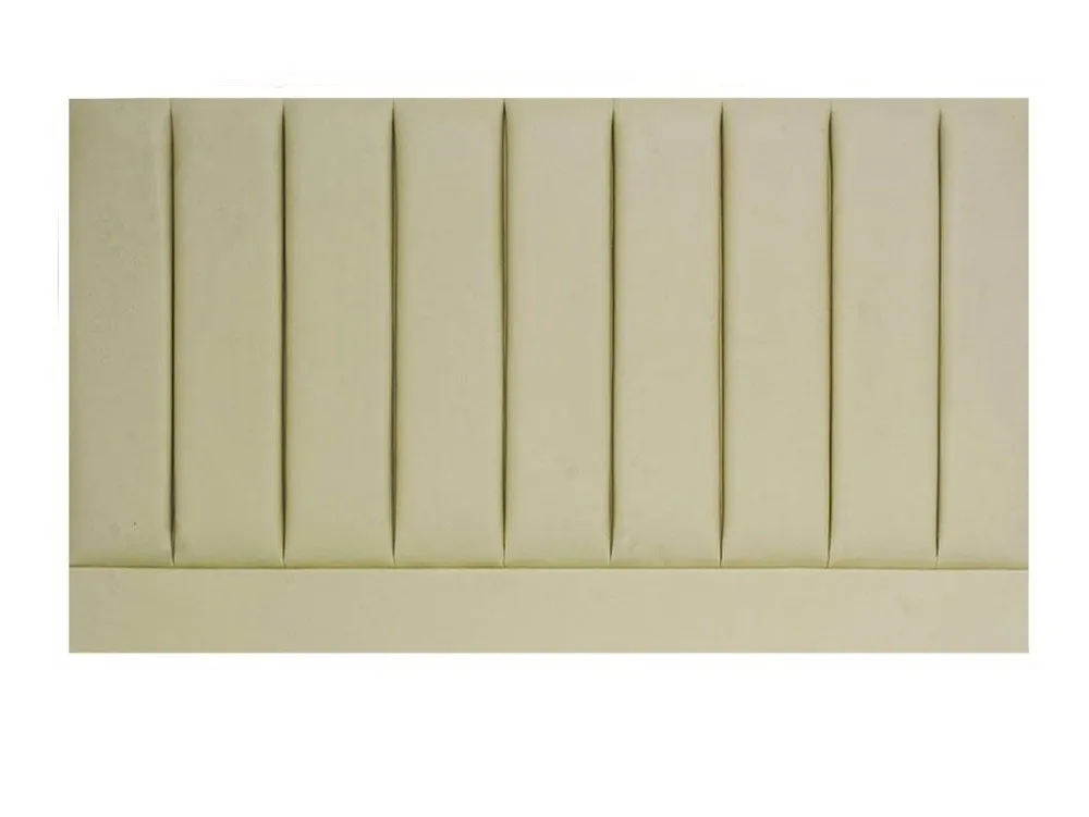 Designer Headboards Designer Pluto Cream Faux Leather Fabric Headboard