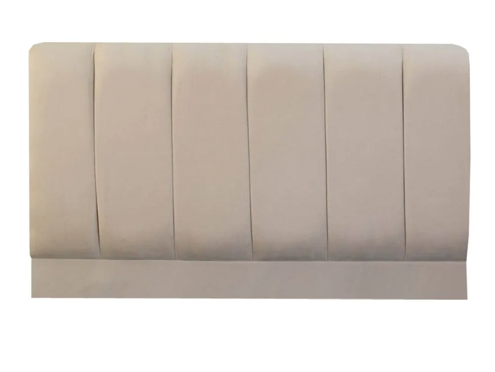 Designer Headboards Designer Pluto 3ft Single Cream Faux Suede Fabric Headboard