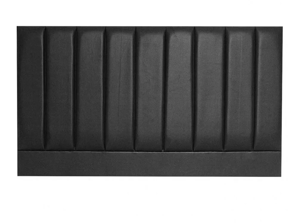 Designer Headboards Designer Pluto Black Faux Leather Fabric Headboard
