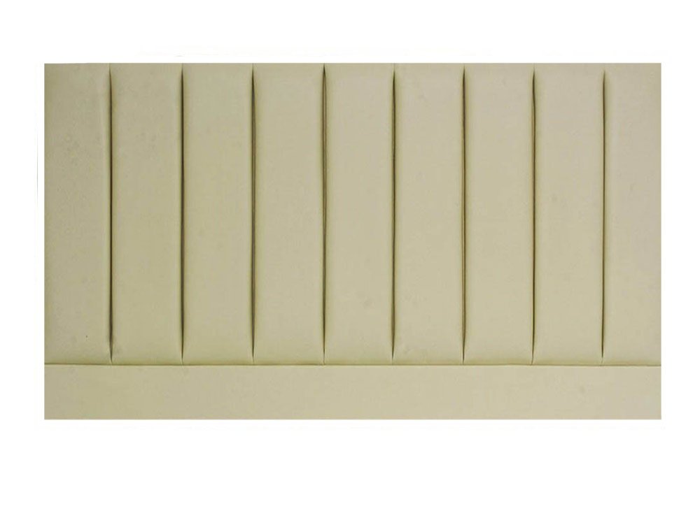 Designer Headboards Designer Pluto 4ft Small Double Cream Faux Leather Upholstered Fabric Headboard