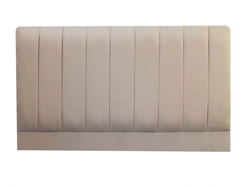 Designer Headboards Designer Pluto 5ft King Size Cream Faux Suede Upholstered Fabric Headboard