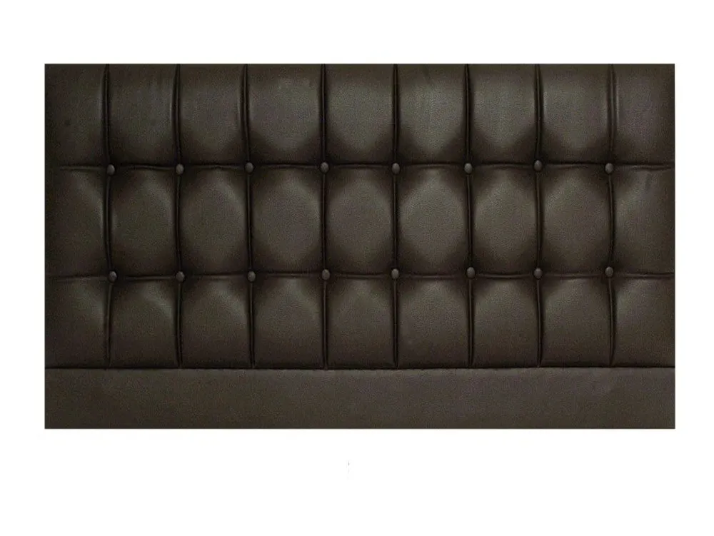 Designer Headboards Designer Saturn Espresso Faux Leather Fabric Headboard