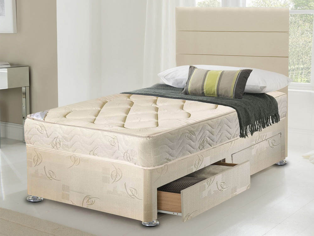 Dura Dura York Damask 3ft6 Large Single Divan Bed