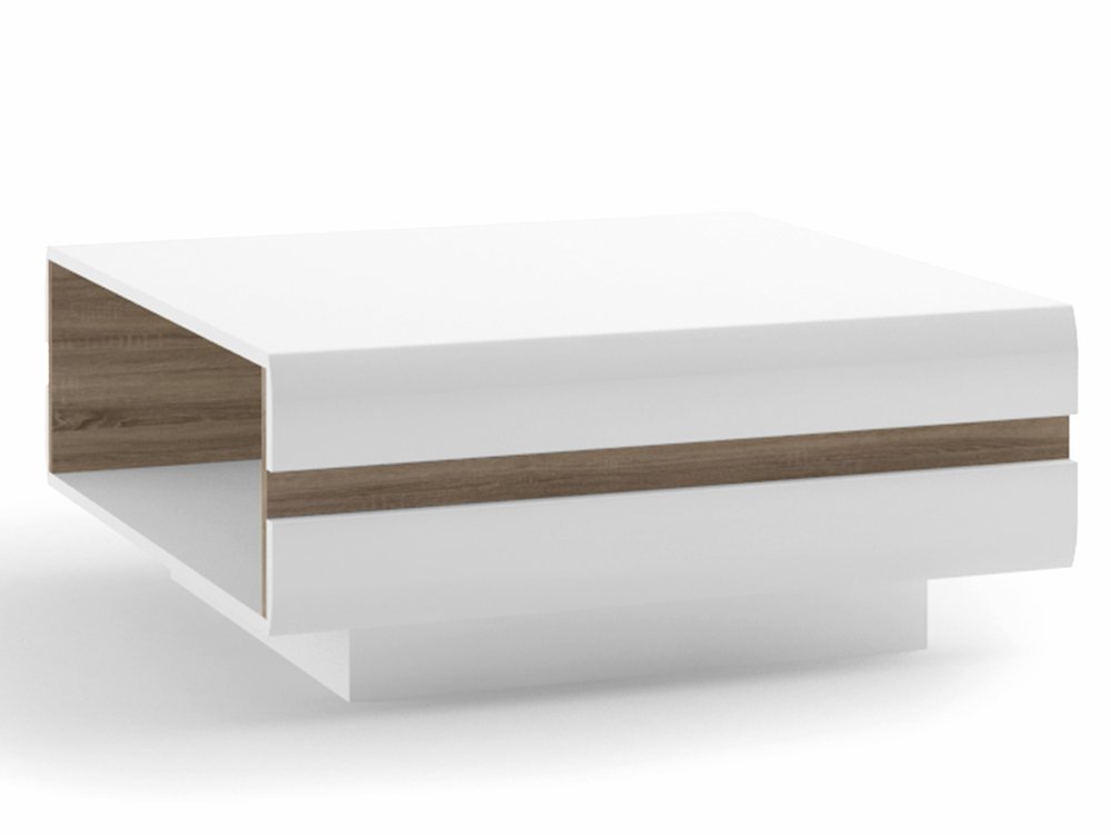 Furniture To Go Furniture To Go Chelsea White High Gloss and Truffle Oak Coffee Table (Flat Packed)