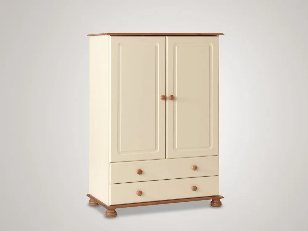 Furniture To Go Furniture To Go Copenhagen Cream and Pine 2 Door 2 Drawer Childrens Small Wardrobe