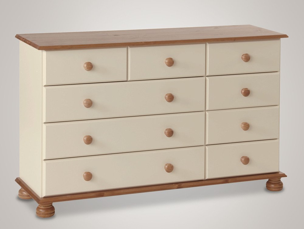 Furniture To Go Furniture To Go Copenhagen Cream and Pine 2+3+4 Chest of Drawers (Flat Packed)