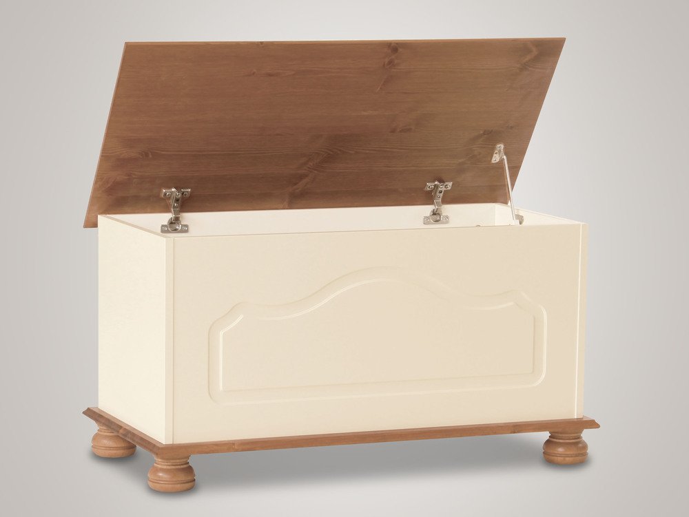 Furniture To Go Furniture To Go Copenhagen Cream and Pine Blanket Box (Flat Packed)