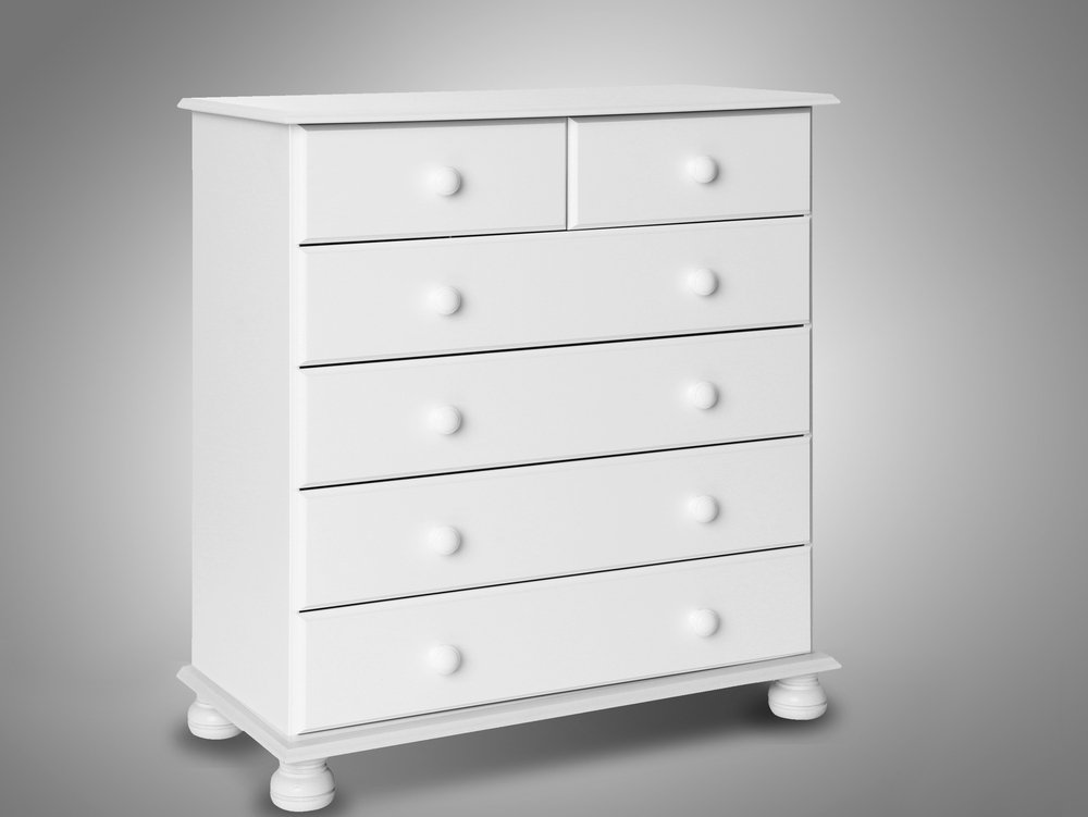 Furniture To Go Furniture To Go Copenhagen White 2+4 Chest of Drawers (Flat Packed)