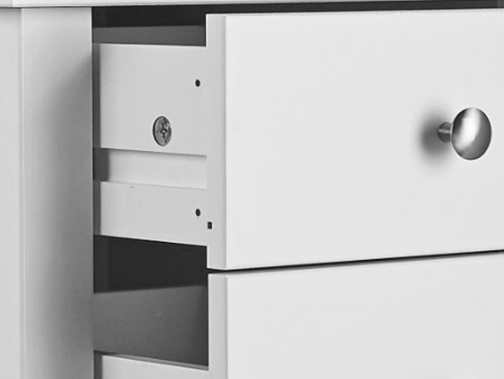 Furniture To Go Furniture To Go Florence White 3 Drawer Bedside Cabinet (Flat Packed)