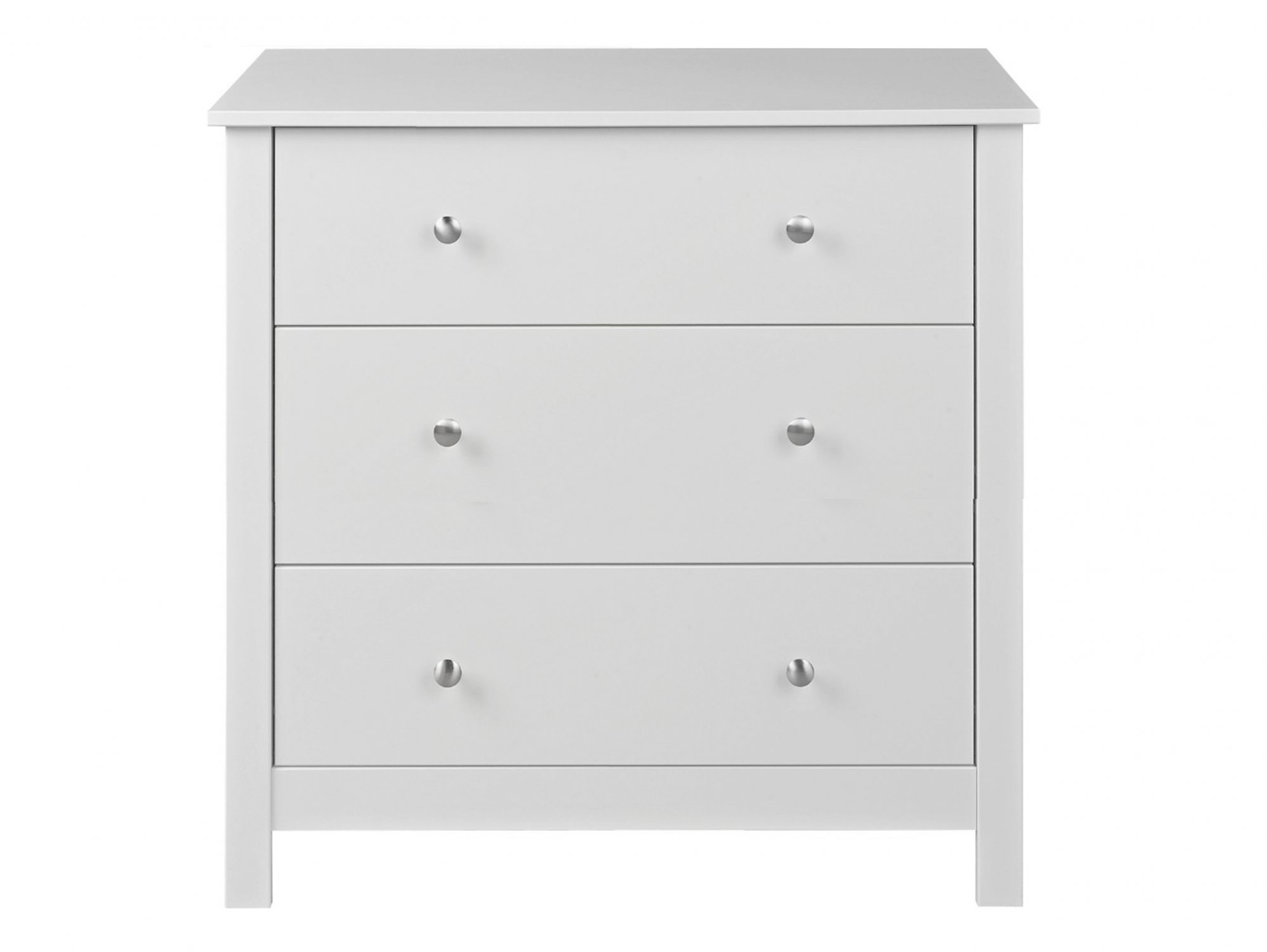 Furniture To Go Furniture To Go Florence White 3 Drawer Low Chest of Drawers (Flat Packed)