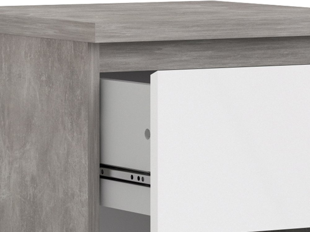 Furniture To Go Furniture To Go Naia Concrete Grey and White High Gloss 3+3 Drawer Wide Chest of Drawers (Flat Packed)