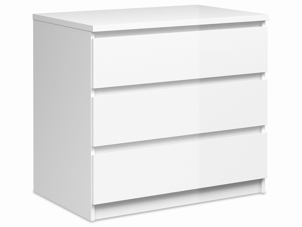 Furniture To Go Furniture To Go Naia White High Gloss 3 Drawer Chest of Drawers (Flat Packed)