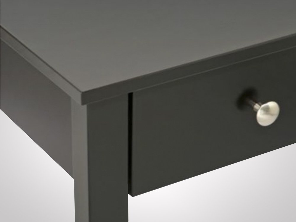 Furniture To Go Furniture To Go Florence Black 3 Drawer Dressing Table (Flat Packed)