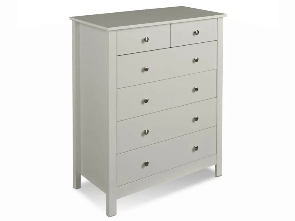 Furniture To Go Florence Soft Grey 4 2 Chest of Drawers Flat Packed