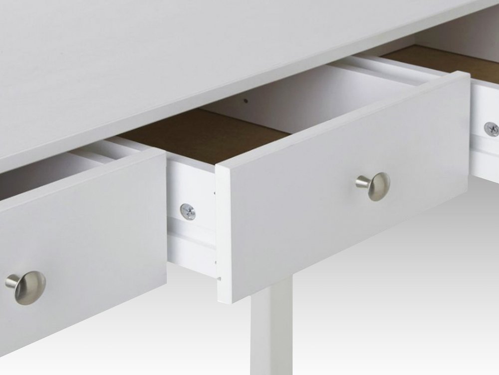 Furniture To Go Furniture To Go Florence White 3 Drawer Dressing Table (Flat Packed)