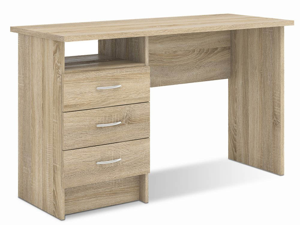 Furniture To Go Furniture To Go Function Plus Oak 3 Drawer Desk (Flat Packed)
