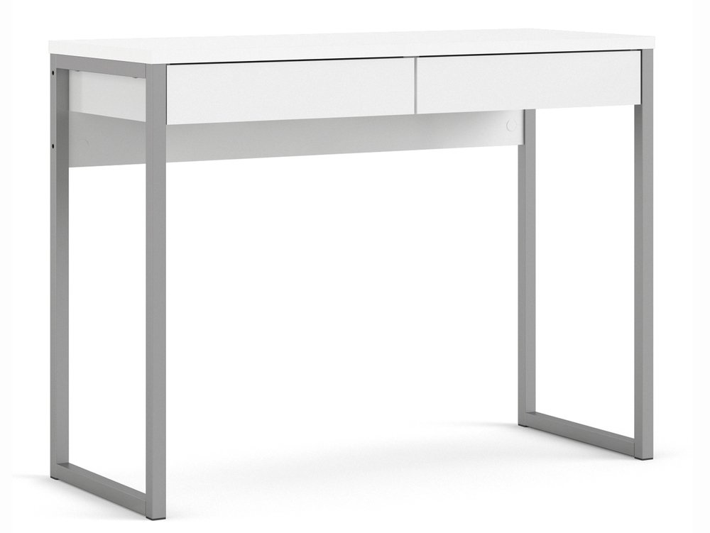 Furniture To Go Furniture To Go Function Plus White High Gloss 2 Drawer Desk (Flat Packed)
